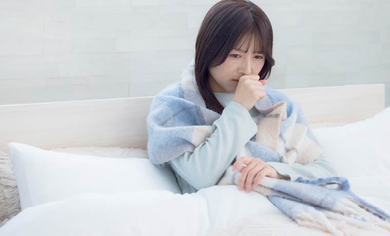 乾燥による「のど」の線毛運動の低下